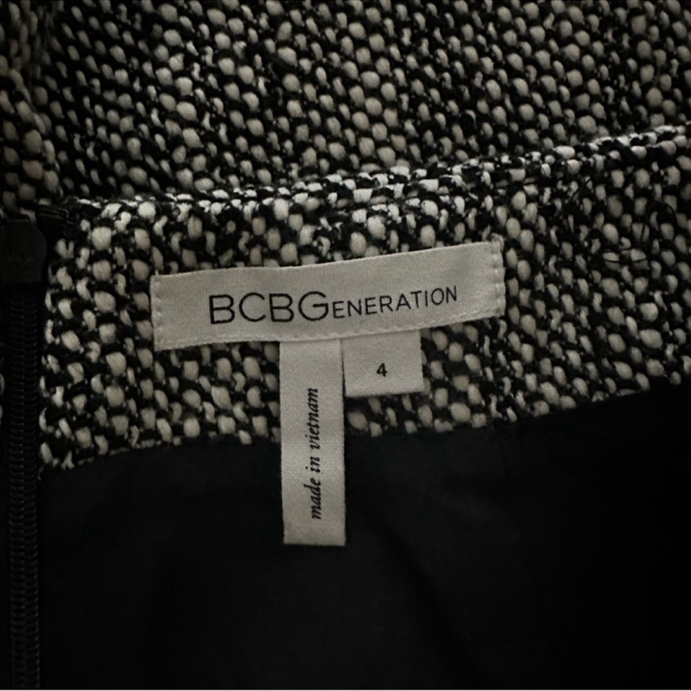 Bcbgeneration Silver Sequin Mini Pencil Skirt 4 - image 3